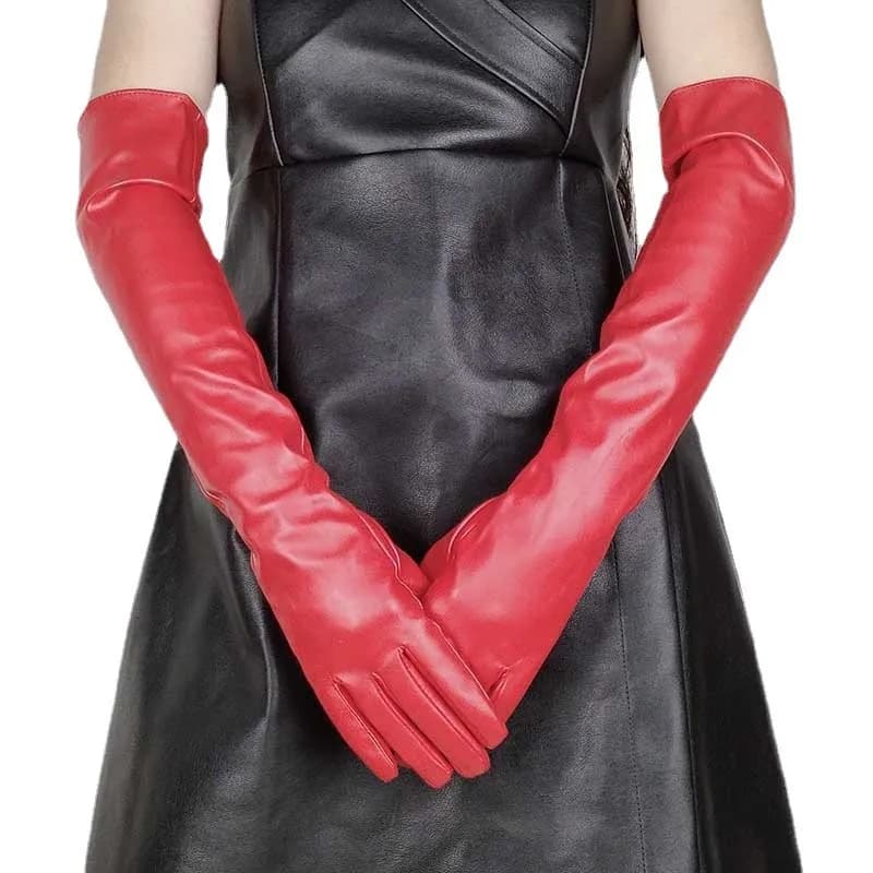 gants éclatants rouge