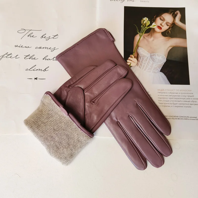 gants-en-cuir-violet